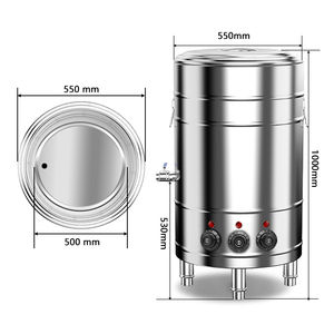 Marmite à soupe de restaurant Ruihong à prix compétitif, 100L/150L, cuiseur à nouilles vertical commercial, machine à vapeur d'eau, moteur 220V - Product Image 2