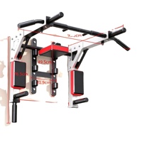 Barre de traction murale pliable robuste, réglable multi-positions, gain de place, sans perçage, pour entraînement à domicile