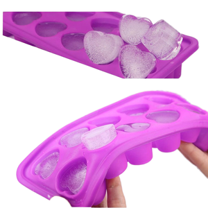 <span class=keywords><strong>Besafe</strong></span> - Moldes de Silicona Ecológicos para Cubitos de Hielo, Fáciles de Desmoldar, Antiadherentes, en Forma de Corazón, Color Rosa, para Bebidas con Hielo, Chocolate y Dulces - Product Image 3