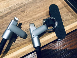 100W 140MM Type C à Type C Type C à L Noir Corde Tressée Porte-clés Câble de Données Câble de Charge pour <span class=keywords><strong>Iphone</strong></span> 14/16 Pro Max - Product Image 6