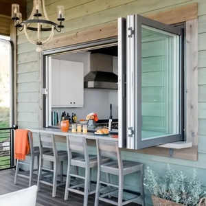 Fenêtres pliantes commerciales en aluminium enduit de poudre personnalisées directement de l'usine vente de fenêtres pliantes modernes à vue panoramique - Product Image 4