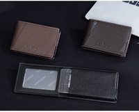 Baellerry dompet penyimpan kartu kulit PU, dompet pendek pemblokir RFID ramping dengan gesper Pemegang Kartu Pop