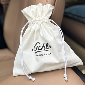 Pochette à cordon en coton biologique avec logo personnalisé, écologique, de qualité, pour bijoux, emballage de bougies, sac cadeau - Product Image 6
