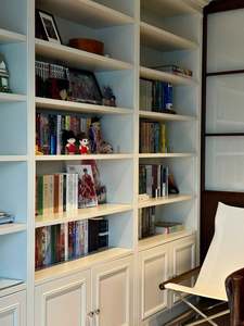 Librería Flotante Convertible de Madera de Estilo Europeo Moderno, Hecha a Medida, para Biblioteca, Sala de Estar, Escuela, Villa, Estudio, Bar en Casa - Product Image 2