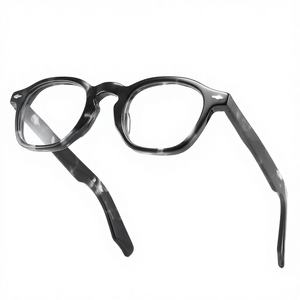 Montures de lunettes unisexes en acétate, rectangulaires, anti-lumière bleue, charnières à ressort, motif cachemire, légères, de luxe, pour jeunes - Product Image 2