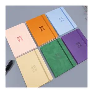 New Design Daily Cheap Business Top Quantity Plain Journal With Buckle 2025 Monthly Schedule Pu Leather Planner Notebook