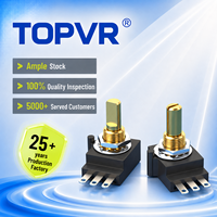 Potenciómetro de Precisión Impermeable TOPVR RV169 en Stock, Reemplaza al R282S, Eje Personalizado, Medio Eje con Opciones de Multi-Resistencia