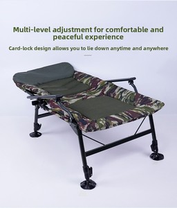 Silla de Pesca Plegable de Acero al Carbono LUHUAYU, Portátil, Reclinable, Reforzada y Engrosada para Pesca de Carpas - Product Image 3