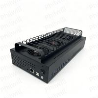 3 - Kipas Pendingin Granja De Bots Farm 20 Port USB OTG Ethernet HUB USB3.0 Peralatan Catu Daya Perangkat Lunak Phone Farm HUB Docking