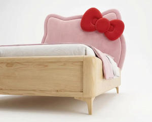 Letti Imbottiti in Legno Moderni Hello Kitty, Letto a Soppalco per Bambine con Contenitore Ecologico per la <span class=keywords><strong>Cameretta</strong></span> dei Bambini - Product Image 5