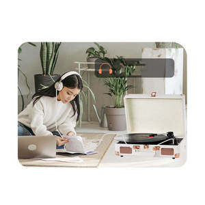 Gramófono Estilo Maletín Retro con Altavoces Integrados, Reproducción USB y Bluetooth, Reproductor de Música Portátil de 33/45/78 RPM - Product Image 5
