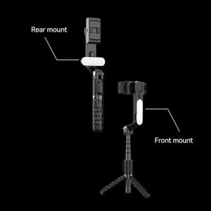 Estabilizador Selfie Gimble para teléfono con rotación 360 con trípode, Estabilizador de luz de relleno extraíble, Selfie Stick, Control remoto - Product Image 4