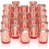 Assortiment de chandeliers en verre or rose bleu vert argent écologiques et résistants à la chaleur pour table de Noël