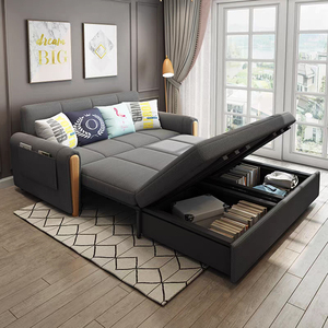 Sofá <span class=keywords><strong>Cama</strong></span> de Tela Multifuncional de Estilo Moderno y Alta Calidad, Sofá <span class=keywords><strong>Cama</strong></span> Plegable para Sala de Estar con Almacenamiento para Apartamentos Pequeños - Product Image 2