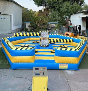EASYFUN Jeu gonflable de défi Wipeout Meltdown avec balayeuse mécanique éliminatrice pour fêtes de famille et d'amis - Product Image 6