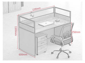 Mesa divisoria <span class=keywords><strong>de</strong></span> oficina para el personal, mesa <span class=keywords><strong>de</strong></span> trabajo con pantalla, muebles <span class=keywords><strong>de</strong></span> oficina, escritorio <span class=keywords><strong>de</strong></span> ordenador multipersona - Product Image 5