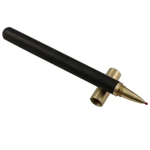 Bolígrafo de Tinta de Gel con Tapa Giratoria de Madera Natural Sólida y Detalles en Latón, Bolígrafo de Madera Retro Hecho a Mano con Logotipo Grabado con Láser Personalizado - Product Image 6