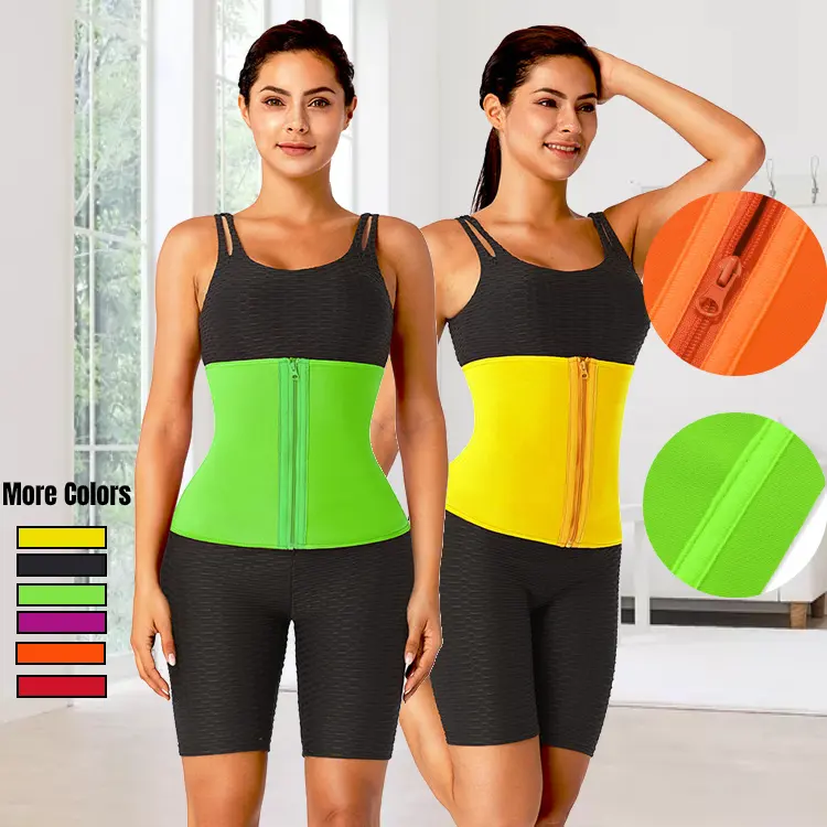 HEXIN Custom Logo Colorful Slimming Belts Neoprene Waist Trainer Tummy Control Body Shapers Women Waist Triainer