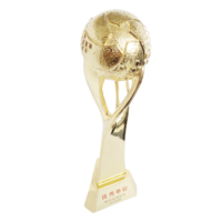 Usine Logo Personnalisé Résine NBA MVP Champions League Cups Or Métal Basketball Football Football Prix Souvenir Cadeaux Art Thème