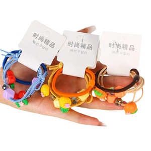 Élastiques à cheveux en forme de fruits, style coréen, haute élasticité, couleurs mélangées, cadeau, accessoire de coiffure, fabrication artisanale, origine Jinhua - Product Image 5