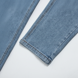 Pantalon en denim personnalisé 100% coton délavé à la pierre pour hommes, jean décontracté de haute qualité à taille moyenne et respirant pour l'été - Product Image 1