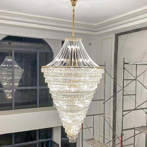 Nuevo estilo, lámpara grande colgante alta, villa, sala de estar, salón de bodas, candelabro de cristal grande LED de lujo - Product Image 3