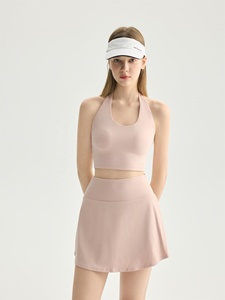 Gonne da yoga a vita alta da donna, a trapezio, tinta unita, ecologiche, antipiega, per tennis, sportive estive - Product Image 3