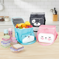 Sac isotherme léger et tendance à imprimé animal, 210D, avec fermeture éclair, poignée, grande capacité, imperméable, pour le stockage des aliments