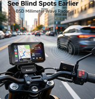 Caméra embarquée AOOCCI BX avant et arrière 5,5 pouces pour moto, 1080P WDR BSD, détection d'angle mort, GPS 5Hz, enregistreur étanche pour motard
