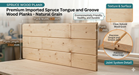 Planches de bardage en bois d'épinette, de pruche et de cèdre anti-fissuration et anti-déformation pour murs extérieurs