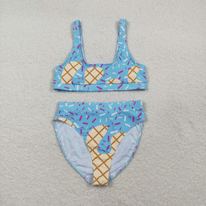 Trajes de Baño de Verano para Hombre y Mujer, Estilo Trendyism Boutique, Azul con Estampado de Chispas, Ropa de Playa Suave de Spandex/Algodón Orgánico - Product Image 5