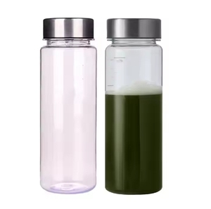 Bouteille d'eau Tritan sans BPA de 16 oz, bouteilles en plastique pour jus, bouteille à large ouverture, <span class=keywords><strong>shaker</strong></span> pour protéines NutritionProtein avec couvercle anti-fuite - Product Image 1