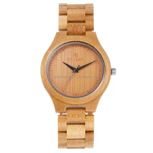 Ready to ship SJ1473 full bamboo ladies wooden quartz watch with Miyota 2035 quartz movt 30M waterproof watches for couple