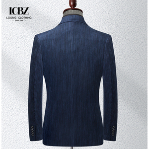 Veste blazer décontractée en velours côtelé à rayures pour hommes, tenue une pièce respirante et imperméable, grande taille, printemps et automne - Product Image 4