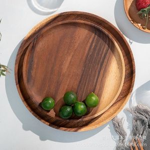 ידידותי לסביבה יפנית, צלחת חטיף עץ acacia צלחת קטנה עם עיצוב אלגנטי למפגשים ביתיים או חיצוניים - Product Image 5