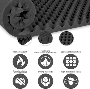 Egg Carton Espuma Acoust Painel Folha Pad Resistente ao fogo Sound Reducer Amortecimento Ruído Redução para Studio Room Home Door Teto - Product Image 5