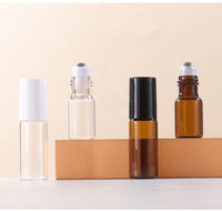 Faible MOQ – Mini flacons roll-on en verre transparent ou ambré pour huiles essentielles et parfums, 3 ml, 5 ml, 10 ml