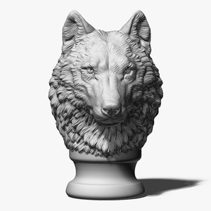 Tùy Chỉnh Thiết Kế Animal Head Tượng Thép Không Gỉ Polyresin Resin <span class=keywords><strong>Wolf</strong></span> Head Điêu Khắc - Product Image 4