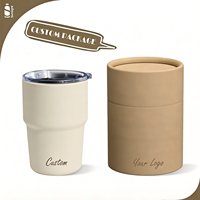 Gobelet isotherme double paroi 16 oz de qualité supérieure, finition caoutchouc effet velours, mug de voyage pour café, coffret cadeau personnalisé pour la formation des employés