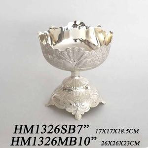 สังกะสีคำSilverและGoldจานผลไม้อินเดียบนโต๊ะอาหารเค้กลูกอมชาม - Product Image 5