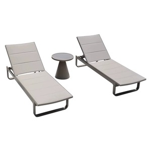 Sdraio Moderna da Esterno per Giardino, Hotel, Villa, Spiaggia e Piscina - Lettino Prendisole in Metallo Casual - Product Image 1
