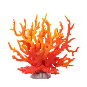 อุปกรณ์ตกแต่งตู้ปลา ปะการัง ตู้ปลาทะเล ของตกแต่งตู้ปลาทะเล ฐานเซรามิก PP จำลองสิ่งมีชีวิตในน้ำ - Product Image 2