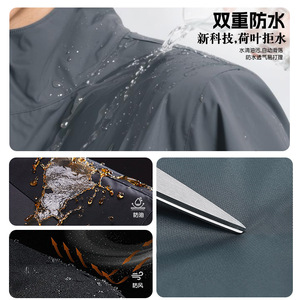 Chaqueta de Reparación Automotriz Personalizada Wei Zhen, Impermeable, con Cuello Alto, Ropa de Trabajo para Hombre, Otoño Invierno - Product Image 3