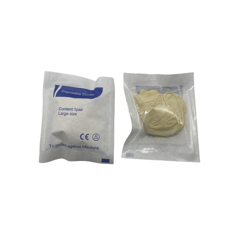 Rubber gloves, paper-plastic bag packaging