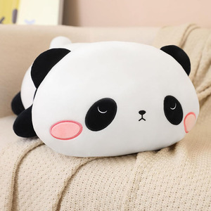 Panda di Panda di Panda di Panda di peluche di colore nero bianco 1901 simpatico cuscino di orso morbido regalo alla rinfusa per bambini adulti peluche Panda rotondo - Product Image 5