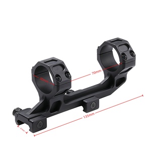 Montura Metálica Cantilever de Una Pieza para Mira Telescópica, Diámetro de Tubo de 25.4mm/30mm, para Caza, Compatible con Monturas Weaver o Picatinny de 20mm - Product Image 3