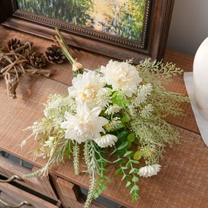 Ramo de Flores Artificiales Sunset Beauty, Mezcla de Plástico y Tela Tejida, Decoración de Pared para Bodas - Product Image 2