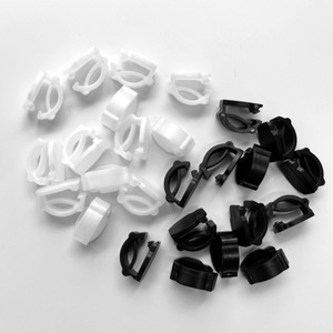 Plastic Shoelace <b>Clips</b> Black White Durable Buckles For Shoes Accessories - Product Image 2