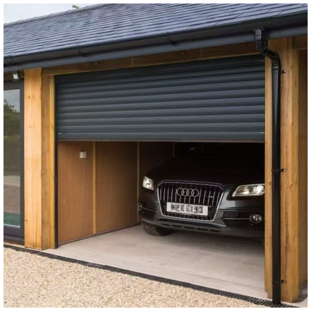 XD GD01 High Speed Rill Steel Black Frame Aluminum Alloy Windproof Garage Screen Window Door Pull Sliding Sandwich Garage Door