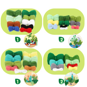Nuevo <span class=keywords><strong>kit</strong></span> de fieltro de lana redondo de <span class=keywords><strong>Amazon</strong></span>, un juego de aros de <span class=keywords><strong>bordado</strong></span> de plantas DIY de China, incluye manual de instrucciones en inglés - Product Image 5